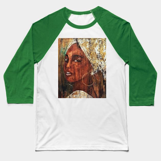 Portrait Baseball T-Shirt by amoxes